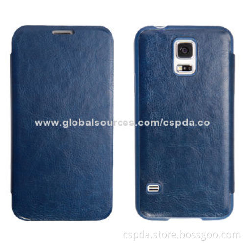 Crazy Horse Ultra Slim PU and PC Hard Cases for Samsung Galaxy S5, Different Colors Welcomed